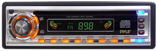 Pyle - PLCD24 , On the Road , Headunits - Stereo Receivers , AM/FM-MPX 2 Band Radio CD Player w/Detachable Face