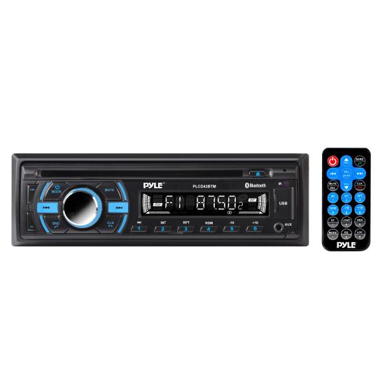 Pyle - PLCD43BTM , On the Road , Headunits - Stereo Receivers , Bluetooth Car Audio Stereo Receiver with Hands-Free Call Answering, CD Player, MP3/USB/AUX, Detachable Face (Single DIN)