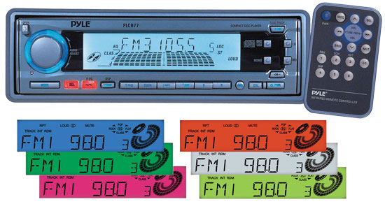 Pyle - PLCD87 , On the Road , Headunits - Stereo Receivers , AM/FM-MPX Radio CDRR-W Player w/Variable 7 Color Illumination