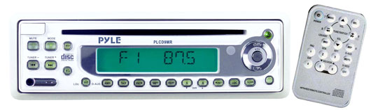 Pyle - PLCD9MR , Marine and Waterproof , Headunits - Stereo Receivers , AM/FM-MPX In-Dash Marine CD Player w/Full Face Detachable Panel