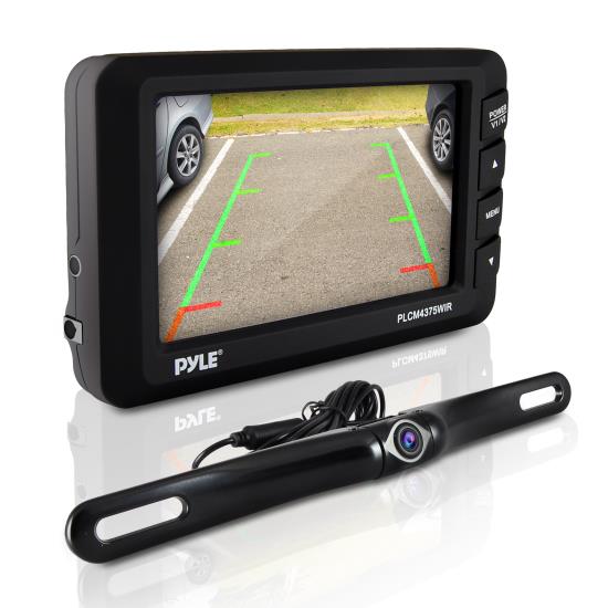 Pyle - PLCM4375WIR , On the Road , Rearview Backup Cameras - Dash Cams , Wireless Rear View Back-up Camera & Monitor Parking/Reverse Assist System, 4.3'' Display, Distance Scale Lines, Night Vision Waterproof Cam, Swivel Angle Adjustable