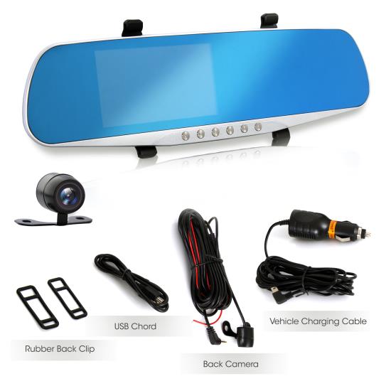 Pyle PLCMDVR46 On the Road Rearview Backup Cameras Dash Cams