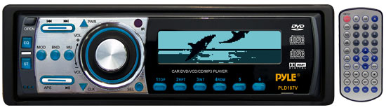 Pyle - PLD187V , On the Road , Headunits - Stereo Receivers , Multimedia Disc/VMP3-R-RW/ AM/FM Receiver with VFD Animated Display