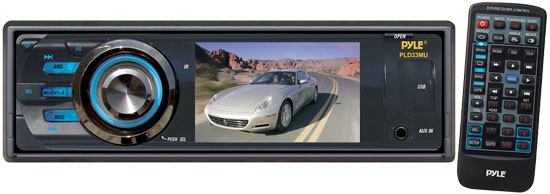 Pyle - PLD33MU , On the Road , Headunits - Stereo Receivers , 3'' TFT/LCD Monitor Multimedia Disc/VMP3/MP4R/SD/USB Player & AM/FM Receiver