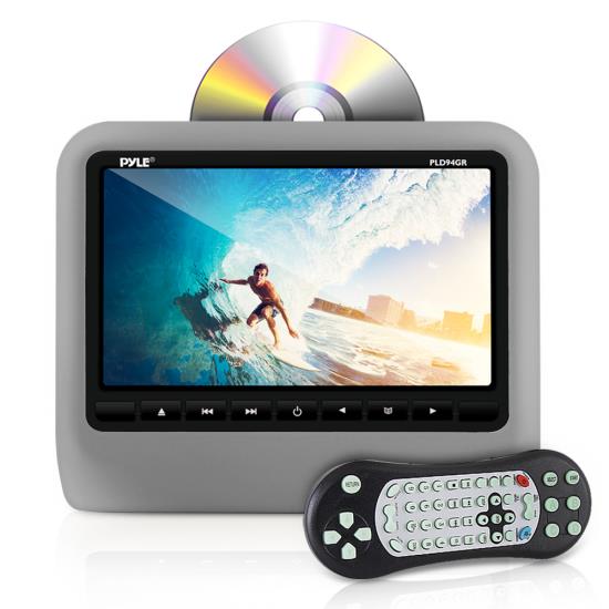 Pyle - PLD94GR , On the Road , Headrest Video , Headrest Vehicle 9'' Video Display Monitor, Multimedia Disc Player, USB/SD Readers, HDMI Port (Grey)