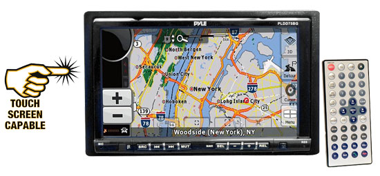 Pyle 7 2 DIN In Dash Bluetooth Touch Screen LCD Monitor DVD  CD 