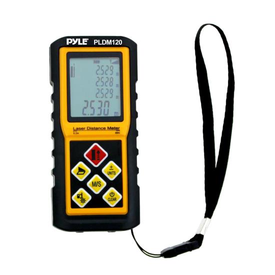 Pyle - PLDM300 , Tools and Meters , Distance - Rotation , Handheld Laser Distance Meter - Digital Distance Measuring Range Finder with LCD Display (300' ft.)