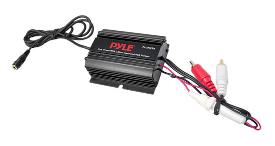 Pyle - PLDN37R , On the Road , Plug-in Audio Accessories - Adapters , Ground Loop Isolator / Audio Line Driver with 3.5mm Female to RCA Stereo Male AudioPyle PLDN37R Audio Ground Loop Isolator/Audio Line Driver with 3.5mm (1/8") to RCA Stereo