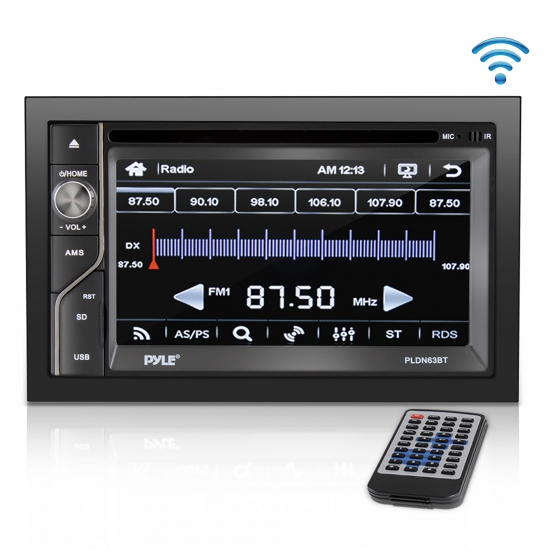 Pyle - PLDN63BT , On the Road , Headunits - Stereo Receivers , 6.5'' Double DIN In-Dash Touch Screen TFT/LCD Monitor w/Multimedia Disc/MP3/MP4-R/USB/Micro SD Card Slot, AM/FM, Bluetooth Receiver