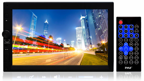 Pyle - PLDN79U , On the Road , Headunits - Stereo Receivers , 7'' Double Din TFT Touch Screen AM/FM/AUX For iPod &MP3 Input/MP4USB/SD-MMC Card slot