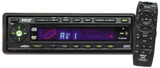 Pyle - PLDVD48 , On the Road , Headunits - Stereo Receivers , In-Dash 5 Channel Multimedia Disc/MP3 Player w/Built-In AM/FM Tuner