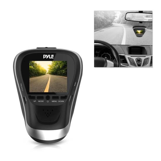 Pyle - PLDVRCAM25 , On the Road , Rearview Backup Cameras - Dash Cams , Hi-Res 1080p Dash Cam HD Dashboard Driving Camera + Camcorder (Snap Images & Record Video) with Impact/Parking Monitor