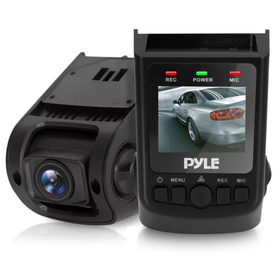 Pyle - PLDVRCAM71 , On the Road , Rearview Backup Cameras - Dash Cams , DVR Dash Cam - Full HD 1080p Vehicle Dash Camera Video Recording System, Universal Dashboard / Windshield Mount