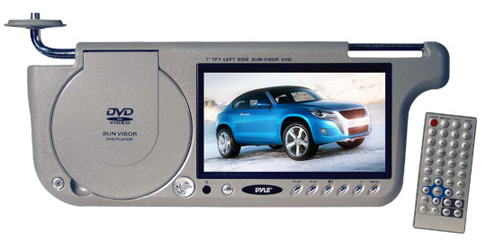 Pyle - PLDVSL7G , On the Road , Video Monitors , Pyle-View Series 7'' TFT Left Side Sunvisor Multimedia Disc (Grey)