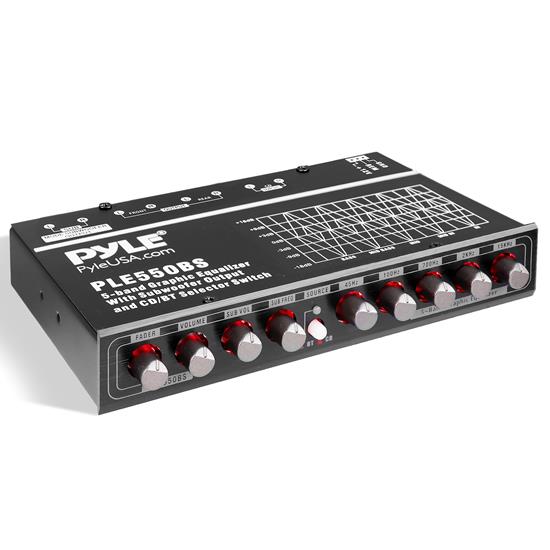 Pyle - PLE550BS , Sound and Recording , Equalizer - Crossover  , 5 Bands Graphic Equalizer with SUB Volume Adjustable for Subwoofer Channel