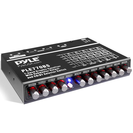 Pyle - PLE770BS.5 , Sound and Recording , Equalizer - Crossover  , 7 Bands Graphic Equalizer with SUB Volume Adjustable for Subwoofer Channel