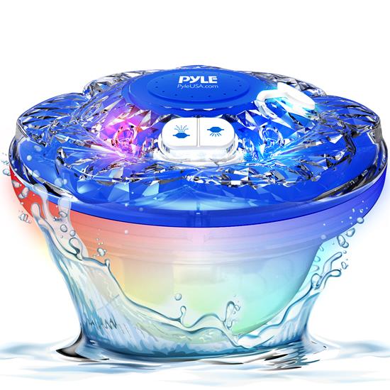 Pyle - PLEDFN8 , Home and Office , Water Fountains , Underwater LED Light Show & Pool Fountain - 6 Color Changing Lights,Built-in Rechargeable Battery