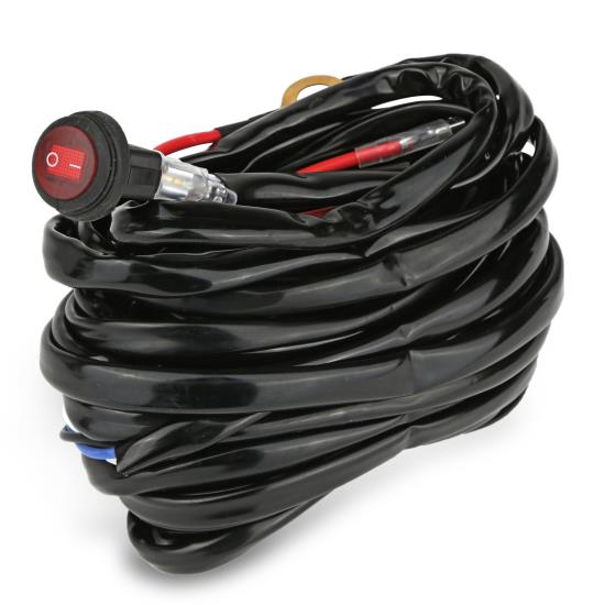 Pyle - PLEDHN3M , On the Road , Mountable Lights - Lamps , Universal LED Light Bar 14 Gauge Wiring Harness, with Marine Grade Power Switch and Fused Power Supply