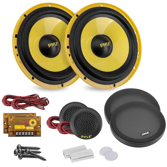 Pyle - PLG6C , On the Road , Vehicle Speakers , 6.5'' 400 Watt 2-Way Custom Component System