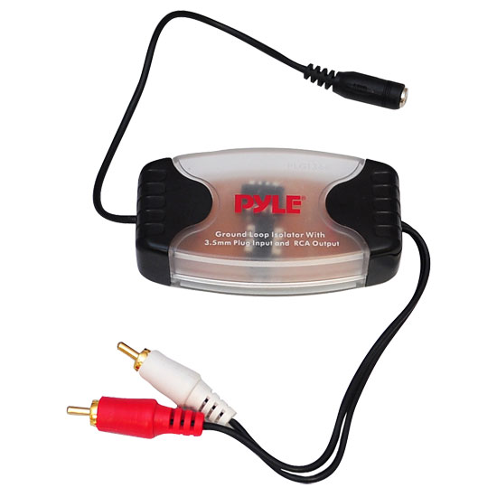 Pyle - plgi36r , On the Road , Plug-in Audio Accessories - Adapters , 3.5MM - 1/8'' To RCA Stereo Audio Ground Loop Isolator
