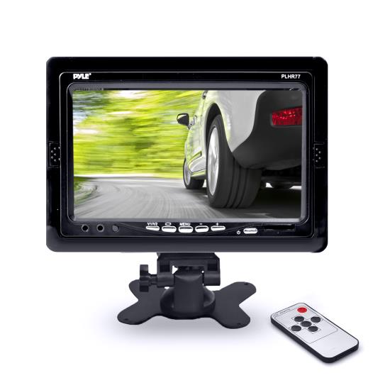 Pyle - PLHR77 , On the Road , Video Monitors , 7'' Wide Screen TFT LCD Video Monitor w/Headrest Shroud and Universal Stand