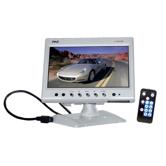 Pyle - PLHR78W , On the Road , Video Monitors , 7'' Widescreen TFT Headrest Monitor in White