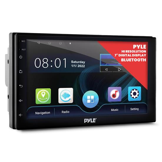 Pyle - PLINTBL7 , On the Road , Headunits - Stereo Receivers , 7-inch Double DIN Car Stereo Receiver with Bluetooth, WIFI/GPS/AM/FM, Car Radio with 1080P HD Touch Screen, Multimedia Player + Mirror link for Android/iOS, Support Rearview Cam and Dual USB