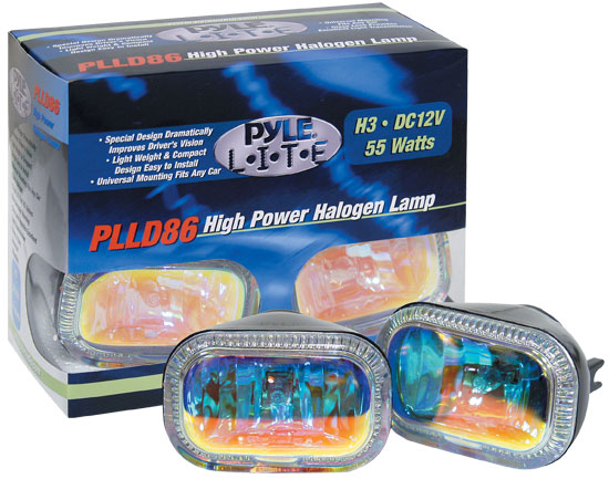 Pyle - PLLD86RB , Disc , Pyle Lite Series High Power Rainbow Blue Halogen Lamp Set