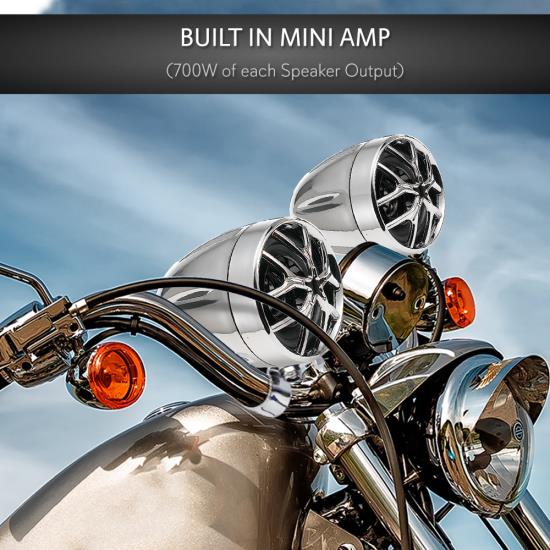 Pyle PLMCA51BT Marine and Waterproof Motorcycle and OffRoad