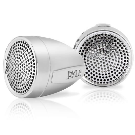 Pyle - PLMCS62 , On the Road , Motorcycle and Off-Road Speakers , 600 Watt 2.25" Speaker Pair with Dual Handle-Bar Mounts  - Weatherproof, Aluminum Die-Cast Cabinets & Motorcycles, ATVs & Snowmobile Mountable