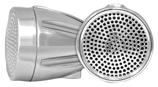 Pyle - PLMCS64 , On the Road , Motorcycle and Off-Road Speakers , 600 Watt 2.25" Speaker Pair with Dual Handle-Bar Mounts - Weatherproof, Aluminum Die-Cast Cabinets & Motorcycles, ATVs & Snowmobile Mountable