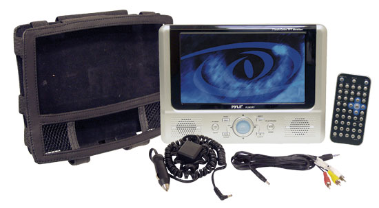 Pyle - PLMDR7 , On the Road , Headunits - Stereo Receivers , Portable 7'' TFT Monitor w/Multimedia Disc Player