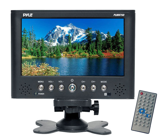 Pyle - PLMN7SD , On the Road , Video Monitors , 7'' TFT/LCD Monitor/MP3/MP4/USB & SD Card Reader