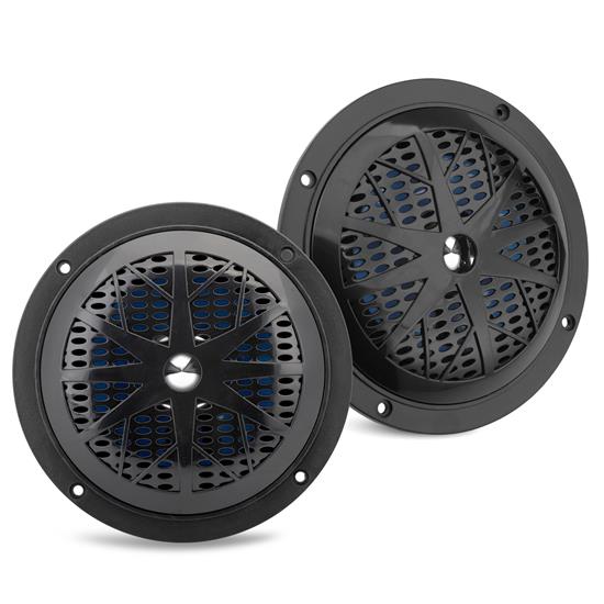 Pyle - PLMR51B , On the Road , Vehicle Speakers , Dual 5.25'' Waterproof Marine Speakers, 2-Way Full Range Stereo Sound, 100 Watt, Black