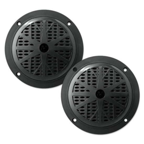 Pyle - PLMR61B , On the Road , Vehicle Speakers , 120 Watts 6.5'' Dual Cone Black Marine Speakers