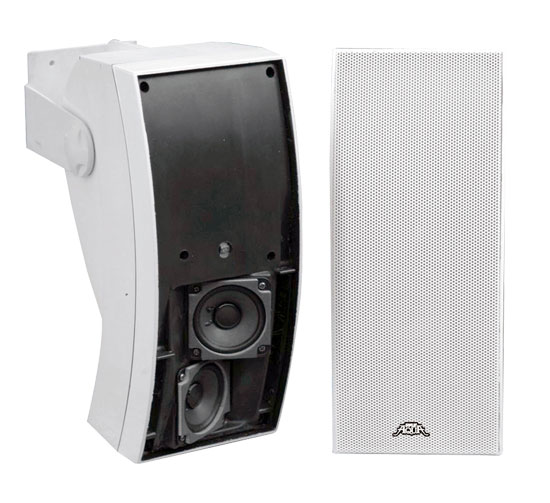 Pyle - PLMR64W , On the Road , Vehicle Speakers , 5''  3 Way Indoor/Outdoor Water Proof Wall Mount Speaker System (White)