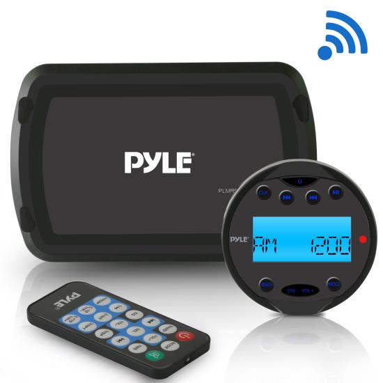 Pyle - PLMR93W , Marine and Waterproof , Headunits - Stereo Receivers , Bluetooth Marine Stereo Radio Receiver System, Water-Resistant/Weatherproof, LCD Display, MP3/USB Reader, AM/FM Radio, Remote Control