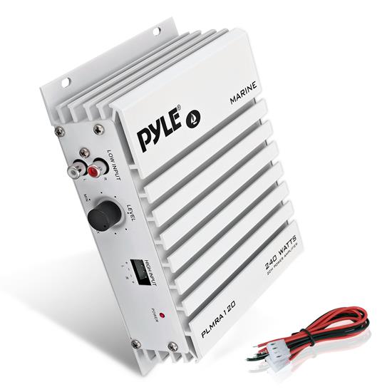 Pyle - plmra120 , On the Road , Vehicle Amplifiers , 2 Channel 240 Watt Waterproof Marine Amplifier