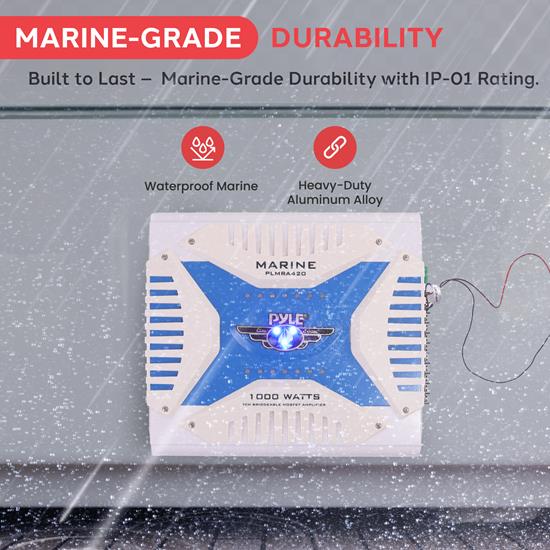 Pyle PLMRA420 Marine and Waterproof Vehicle Amplifiers On the