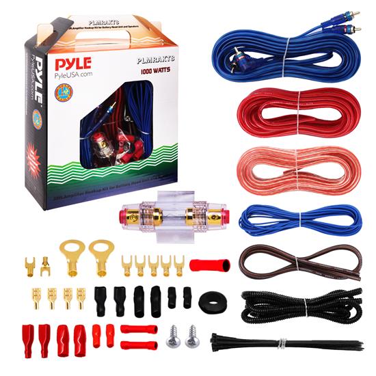 Pyle - PLMRAKT8 , Home and Office , Cables - Wires - Adapters , Sound and Recording , Cables - Wires - Adapters , Marine Grade 8 Gauge Amplifier Installation Kit