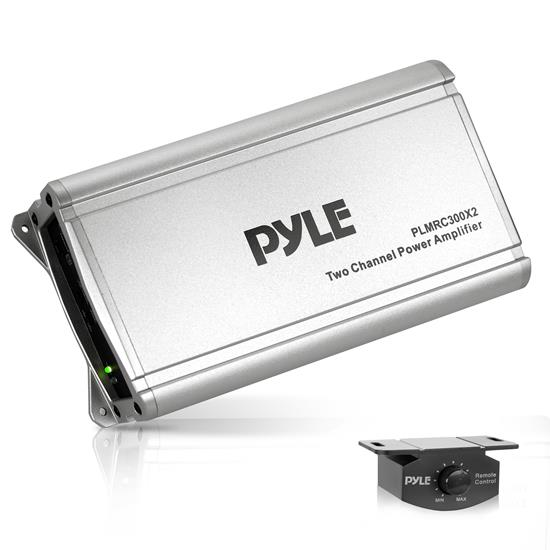 Pyle - PLMRC300X2 , Sound and Recording , Amplifiers - Receivers , 2-Channel Weather-Resistant Audio Amplifier System - Class D Compact Designed Suit for Car, ATV, UTV, 4X4, Jeep, Motorcycle and Marine, and any other Weather Resistant Application
