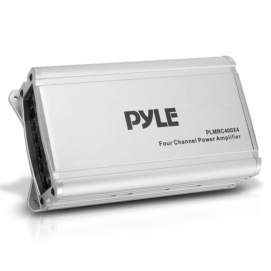 Pyle - PLMRC400X4.5 , Sound and Recording , Amplifiers - Receivers , 4-Channel Weather-Resistant Audio Amplifier System - Class D Compact Designed Suit for Car, ATV, UTV, 4X4, Jeep, Motorcycle and Marine, and any other Weather Resistant Application