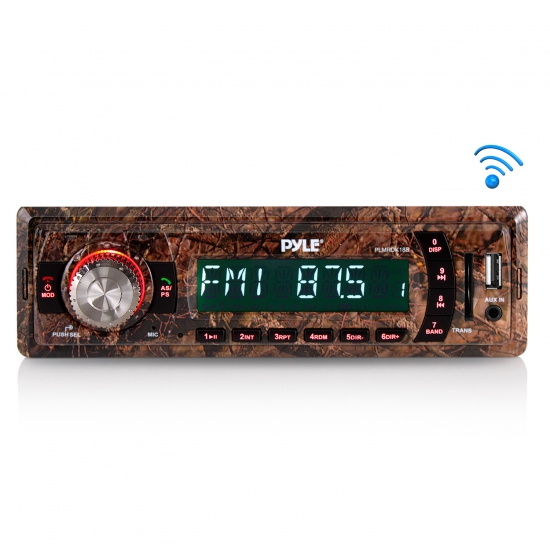 Pair of 6.5’’ Waterproof speakers Pyle PLMRDK19BKT Camo Radio Headunit Receiver
