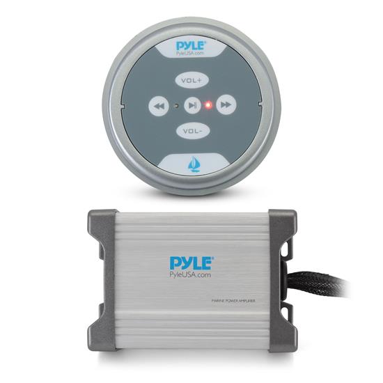 Pyle - PLMRMBT5S.6 , On the Road , Vehicle Amplifiers , 2-Ch. Waterproof Rated Bluetooth Marine Amplifier Kit, Marine Grade Amp, AUX/RCA/MP3 Audio Input (600 Watt MAX)
