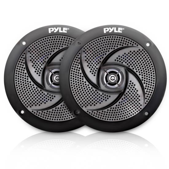 Pyle - PLMRS6B , On the Road , Vehicle Speakers , Waterproof Rated Marine Speakers, Low-Profile Slim Style Speaker Pair, 6.5''-inch (240 Watt)