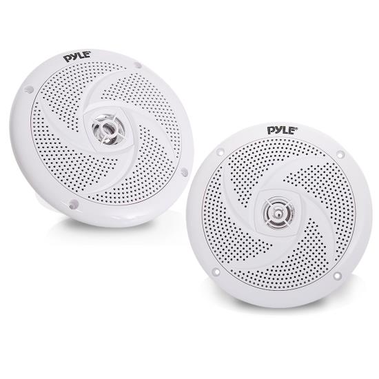 Pyle - UPLMRS6W , On the Road , Vehicle Speakers , Waterproof Rated Marine Speakers, Low-Profile Slim Style Speaker Pair, 6.5''-inch (240 Watt)