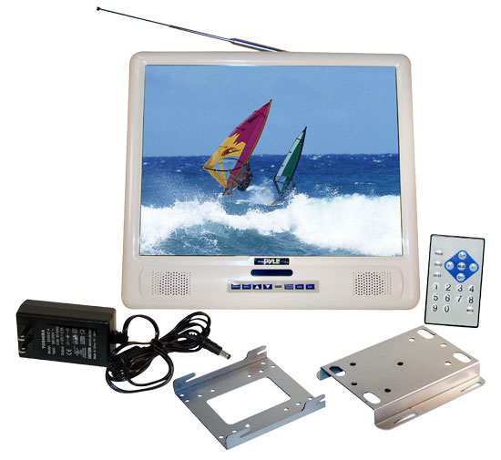 Pyle - PLMRVW155 , Marine and Waterproof , Marine Video , 15'' TFT LCD Splash Proof Monitor with TV Tuner