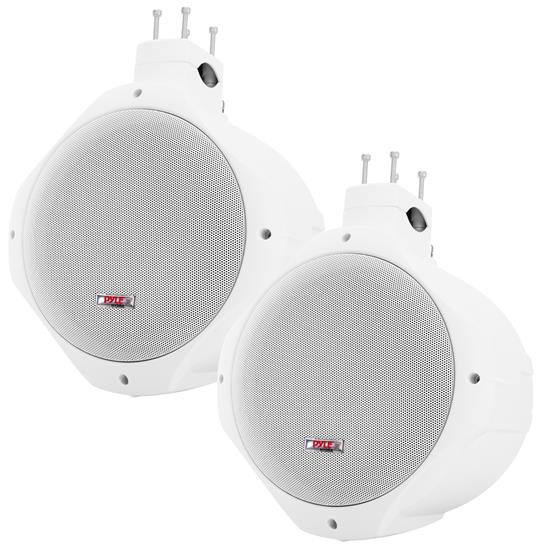 Pyle - PLMRW85.5 , Used , On the Road , Vehicle Speakers , Dual Marine Wakeboard Water Resistant Speakers, 8-Inch 300 Watt Tower Speakers, White