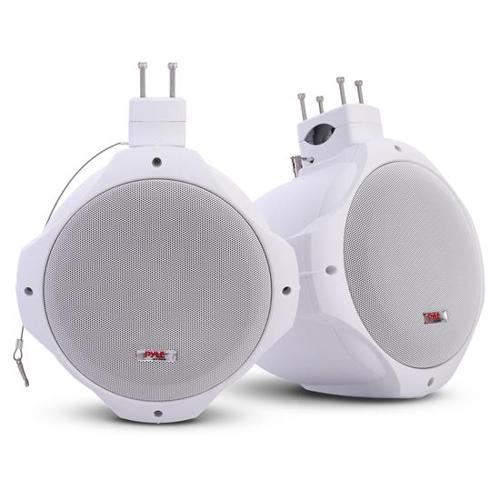 Pyle - PLMRW85.5 , Used , On the Road , Vehicle Speakers , Dual Marine Wakeboard Water Resistant Speakers, 8-Inch 300 Watt Tower Speakers, White