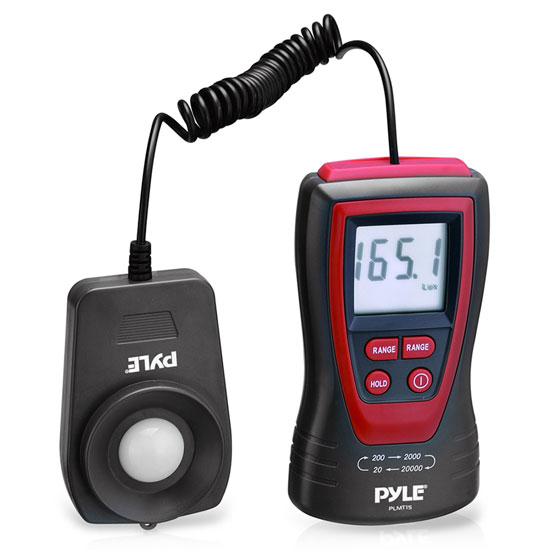 Pyle - PLMT15 , Tools and Meters , Light - Lux , Handheld Lux Light Meter Photometer W/ 2X Per Second Sampling, LCD display & 200,000 Lux Range